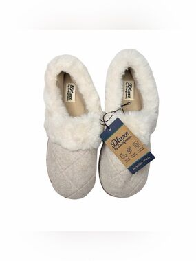 Dluxe By Dearfoams Slippers Indoor/Outdoor Faux Fur‎ Cozy Warm